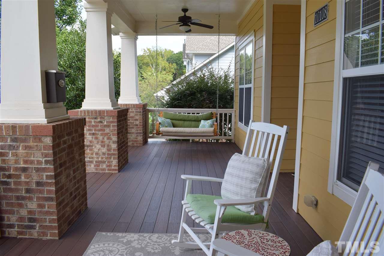 10108 2nd Star Court Raleigh, NC 27613 - Photo 2 of 23 Huge covered rocking chair front porch with all weather flooring & 2 ceiling fans.