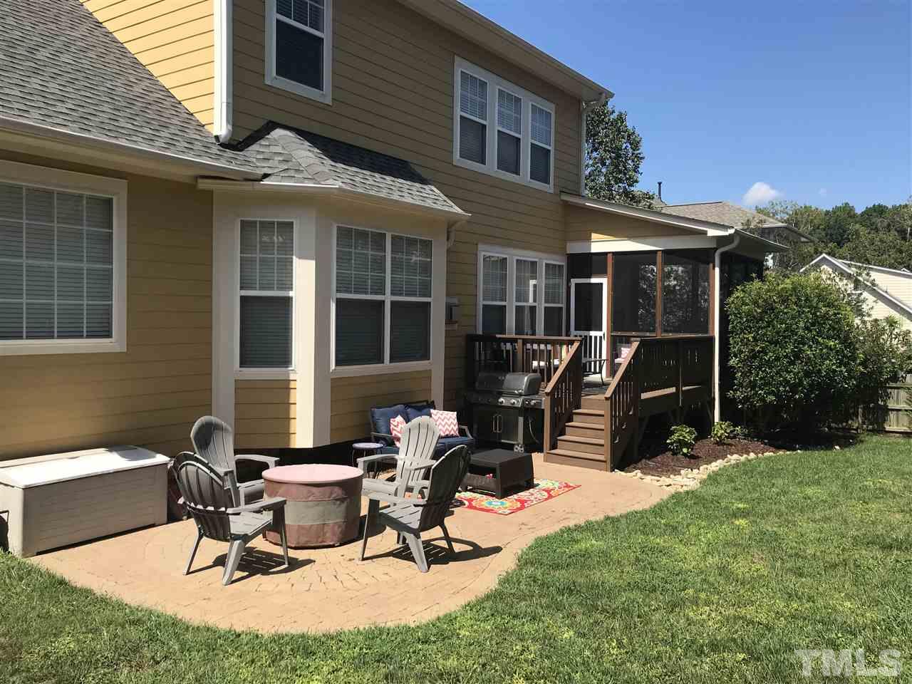 10108 2nd Star Court Raleigh, NC 27613 - Photo 17 of 23 Fenced backyard with 3 entertaining areas- screened porch, deck & patio.