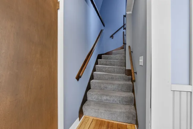 a view of a hallway with entryway