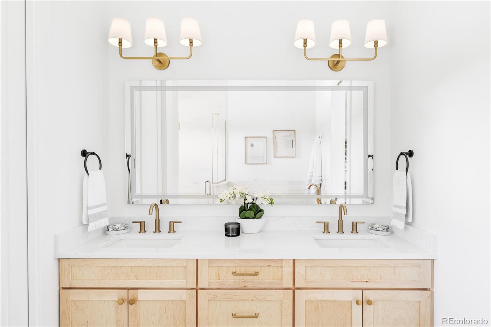 2914 Hooker Street Denver, CO 80211 - Photo 17 of 30 a bathroom with a sink and a mirror