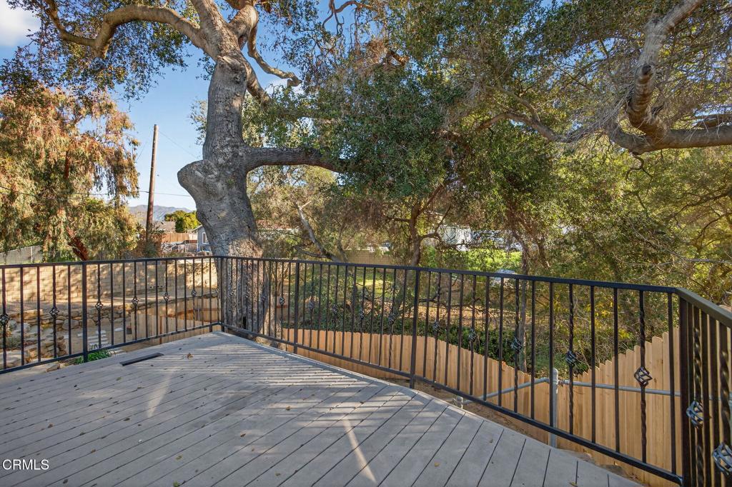 312 Prospect Street Oak View, CA 93022 - Photo 21 of 45 a view of a wooden roof deck