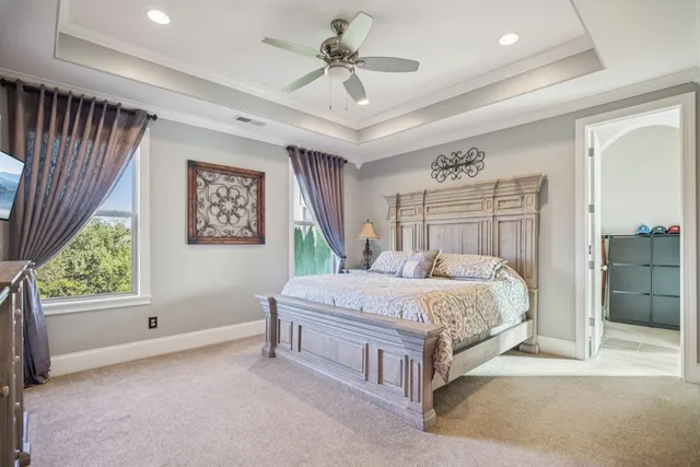 a balcony with view of outdoor seating