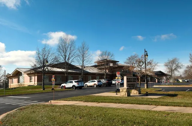 a view of a terrace with chairs