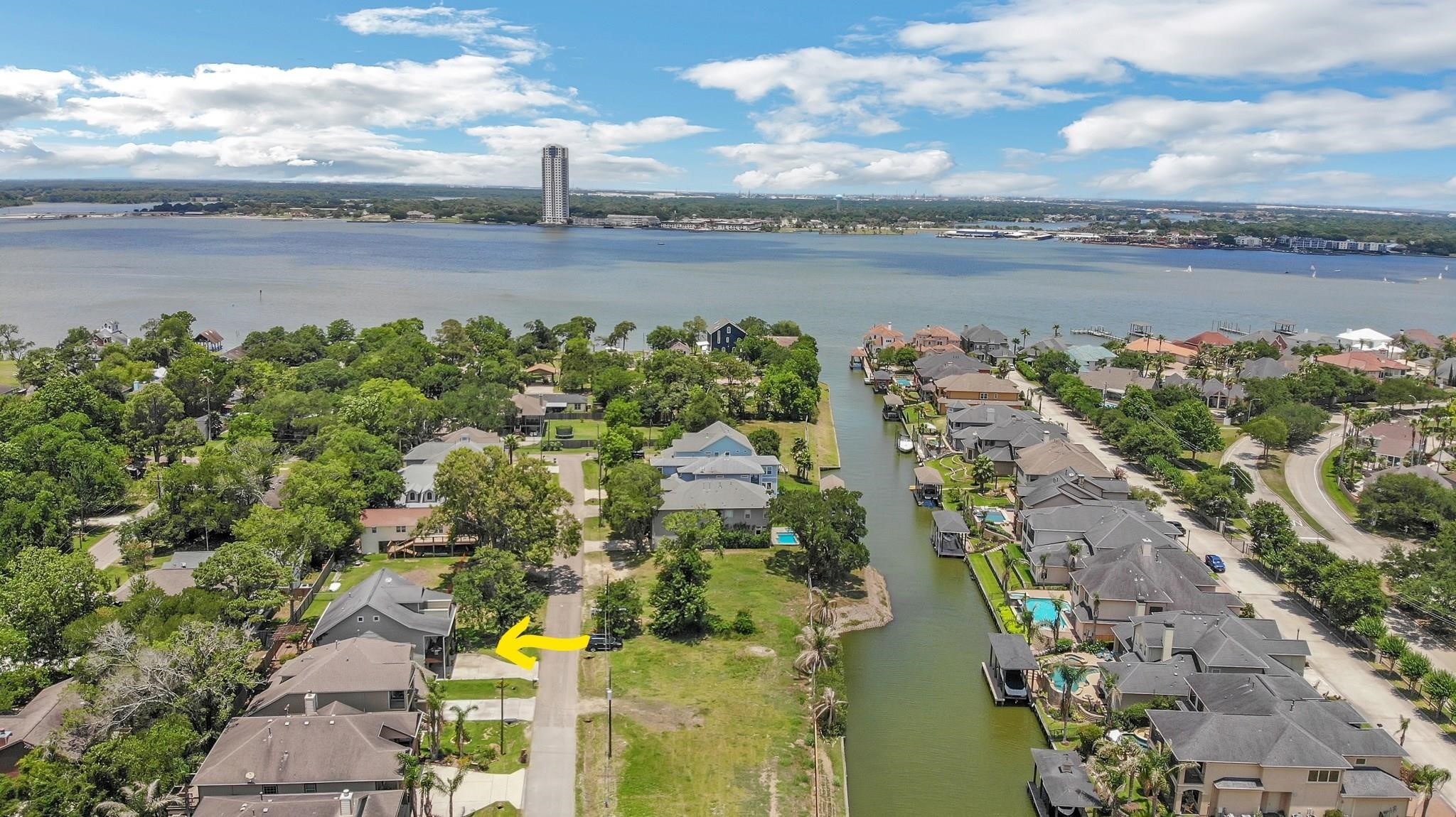 226 Valmar Kemah, TX 77565 - Photo 2 of 29 a view of a lake with a city