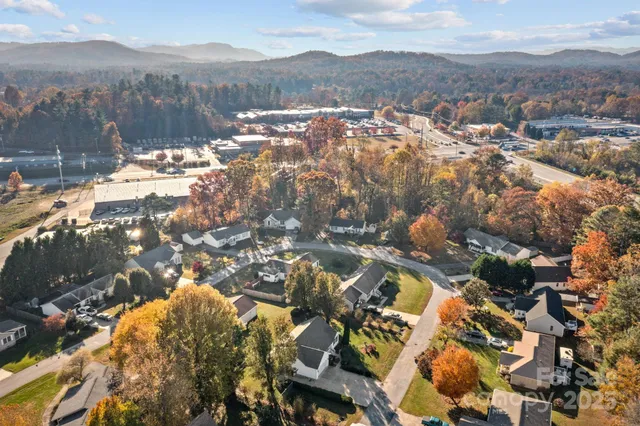 an aerial view of multiple house