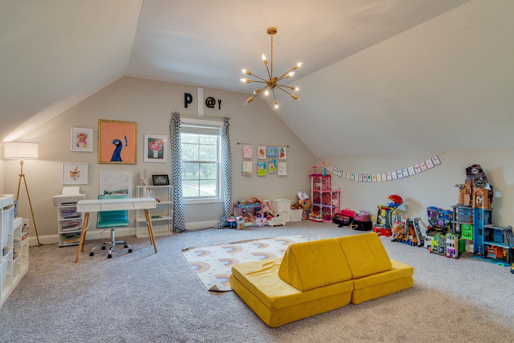 338 Tom Ferrell Road Portland, TN 37148 - Photo 25 of 26 a bedroom with furniture and a chandelier