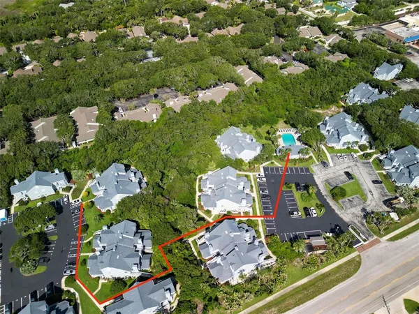 an aerial view of multiple house