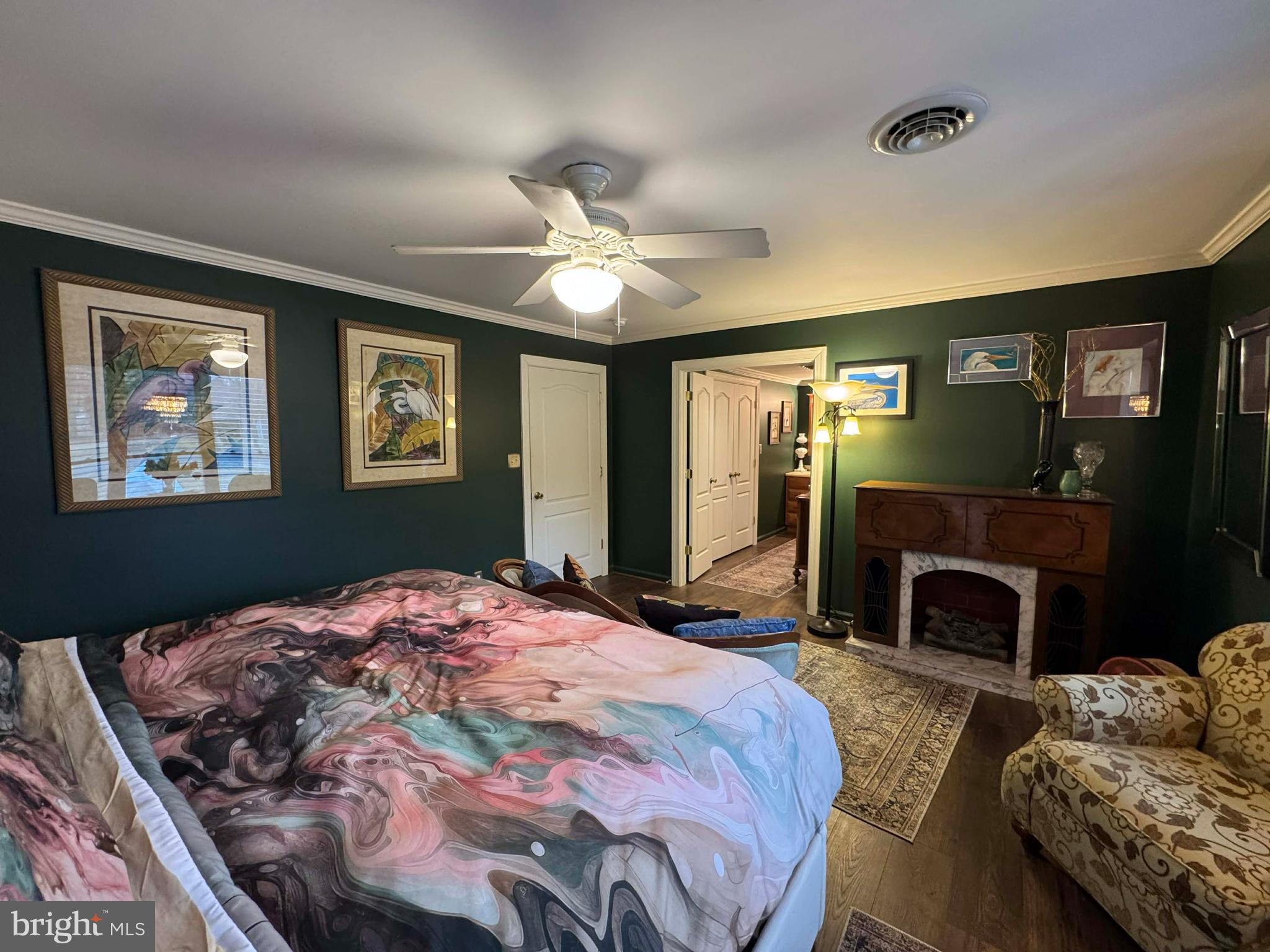 5000 Joshua Thomas Road Marion Station, MD 21838 - Photo 71 of 77 a bedroom with a bed dresser and a fireplace