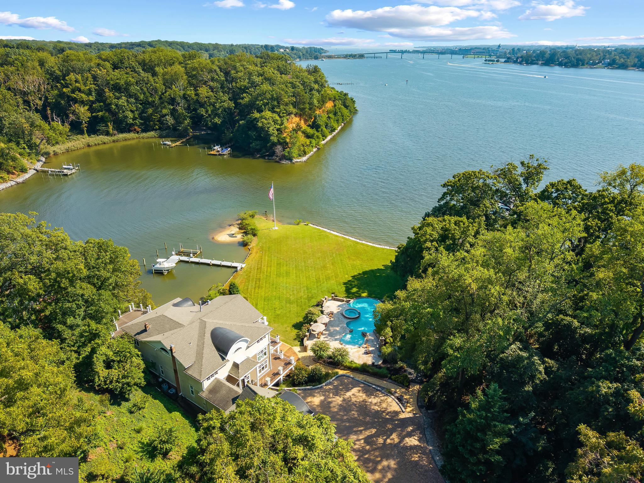 125 South Winchester Road Annapolis, MD 21409 - Photo 45 of 47 Protected cove and Severn River
