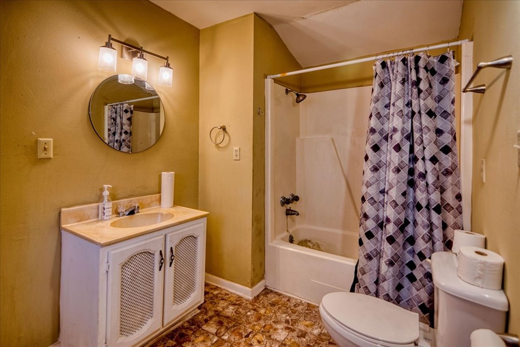 310 Canal Street Menard, TX 76859 - Photo 61 of 66 a bathroom with a sink toilet and shower