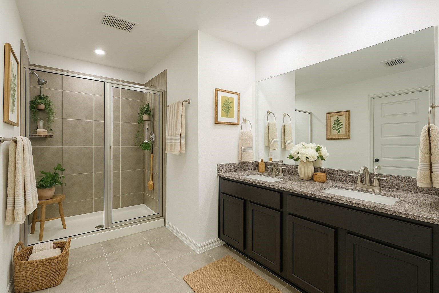 1114 Cattle Chute Court Rosharon, TX 77583 - Photo 9 of 21 a bathroom with a granite countertop sink mirror and double