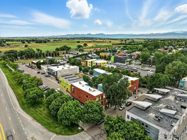 an aerial view of multiple house
