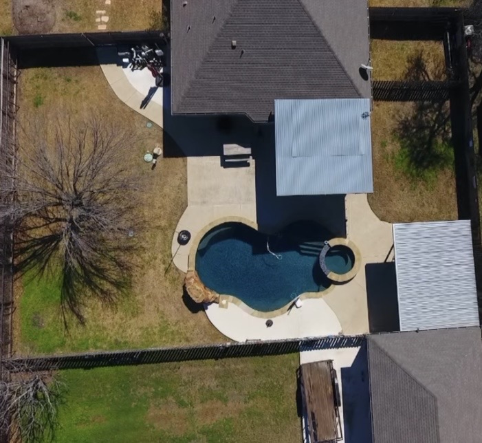 208 South Buffalo Pass Georgetown, TX 78633 - Photo 26 of 28 View from above of property with a pool area