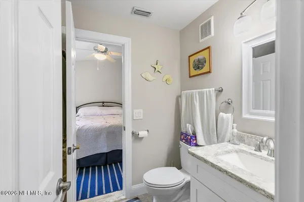 a bathroom with a shower curtain