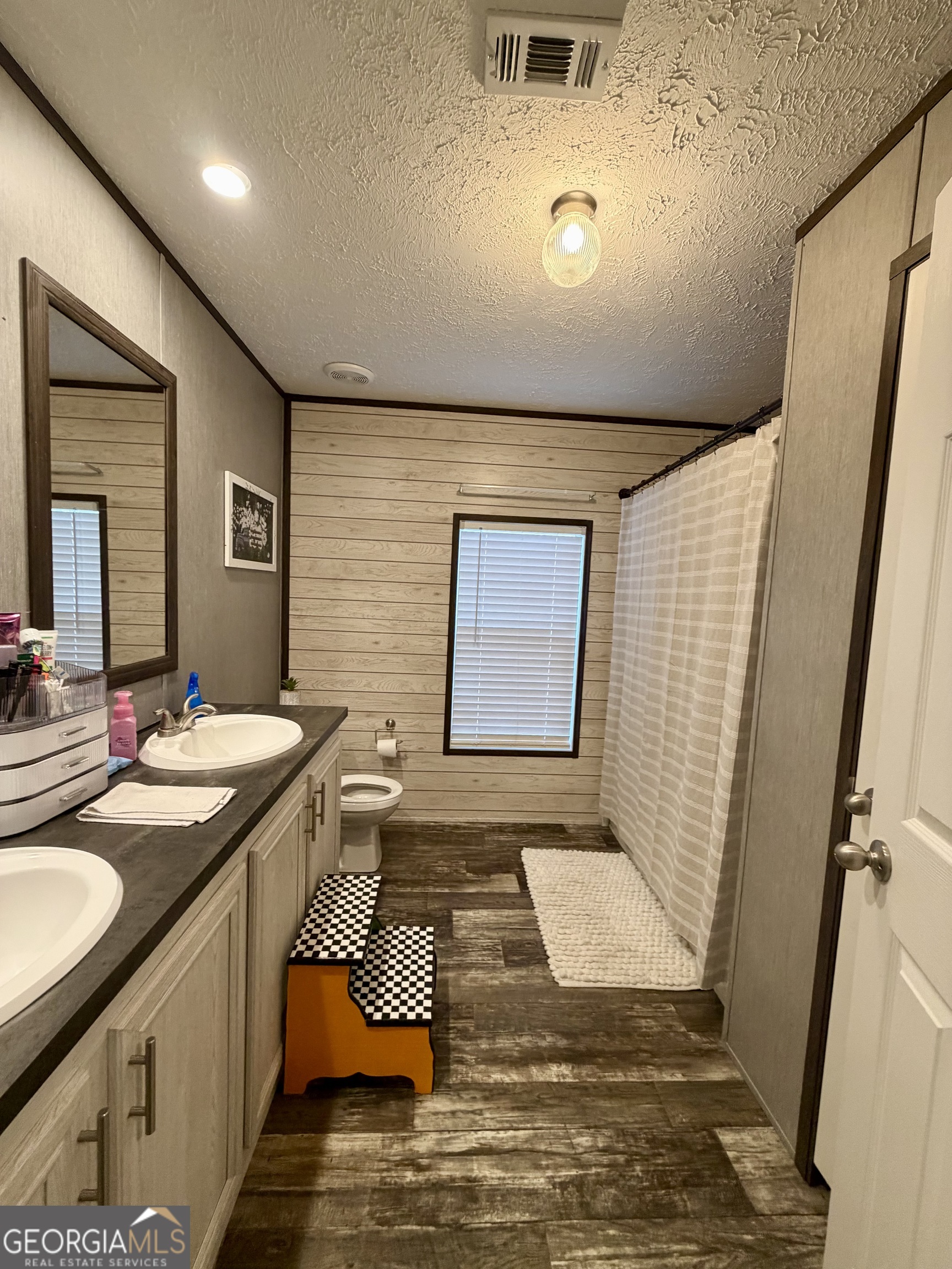 2601 New Evergreen Church Road Cadwell, GA 31009 - Photo 16 of 30 a bathroom with a sink a toilet and mirror