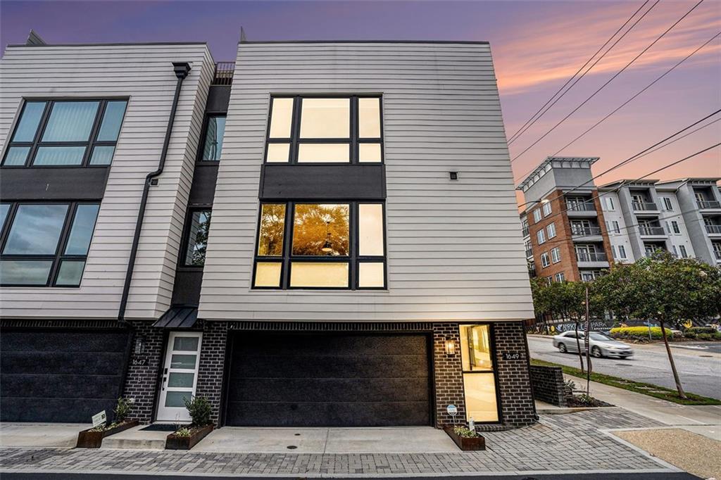 a view of a building with many windows