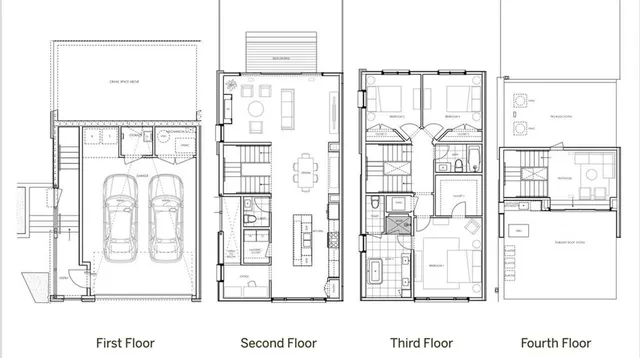 a black and white photo of a living room