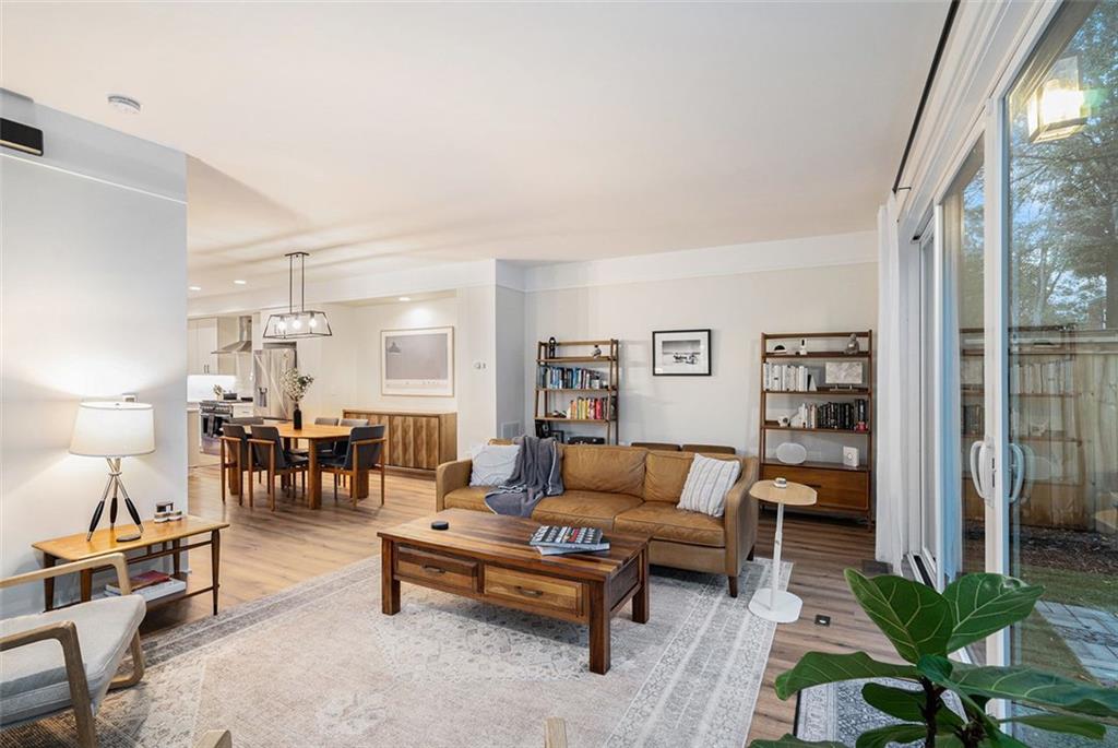 1649 Overlook Way Northwest Atlanta, GA 30324 - Photo 5 of 29 a living room with furniture and wooden floor