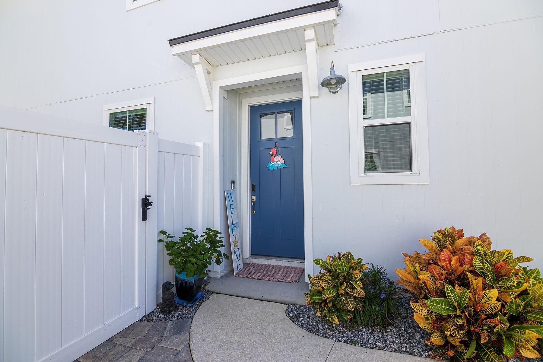 a front view of a house