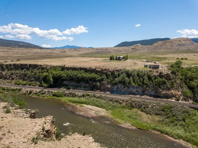 a view of a lake with a mountain