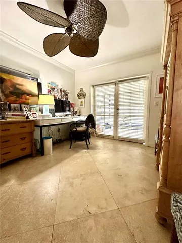 a living room with furniture and decor