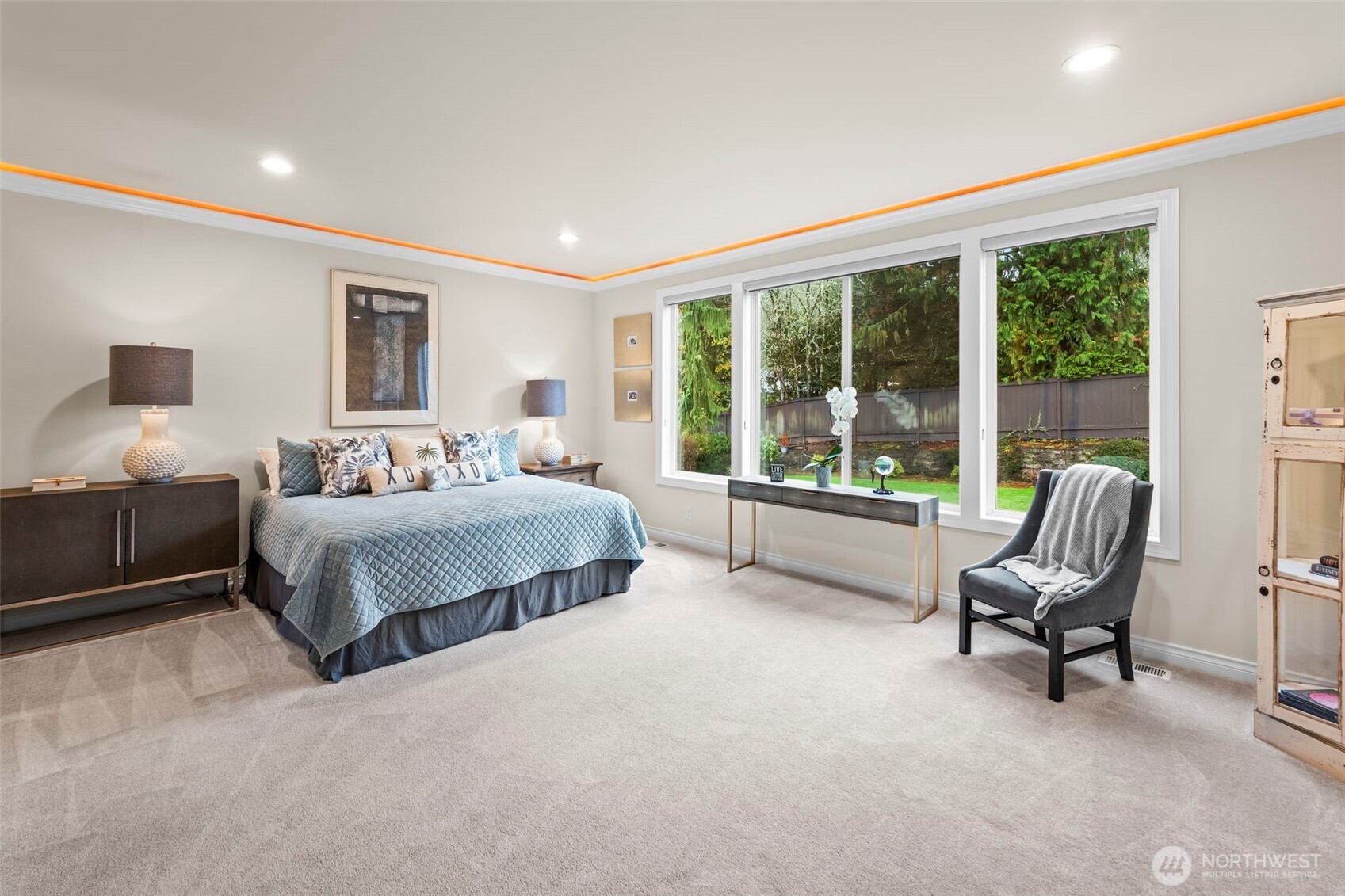 2702 60th Street Northwest Gig Harbor, WA 98335 - Photo 21 of 40 a bedroom with a bed and a large window