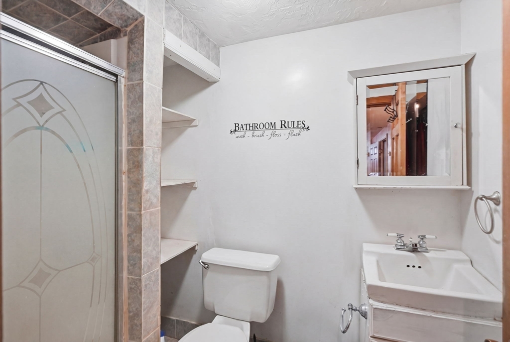 126 Summer Street Boston, MA 02136 - Photo 22 of 28 a bathroom with a toilet sink and mirror