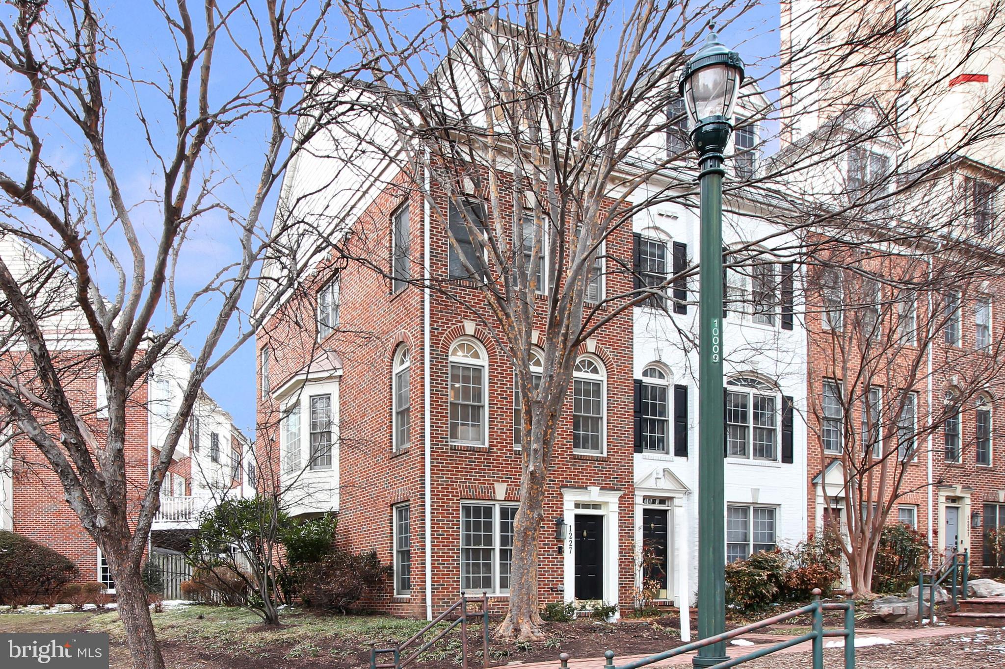 a view of a building with a snow