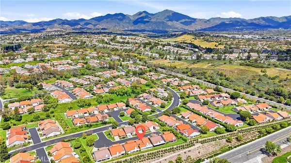 a view of city and mountain