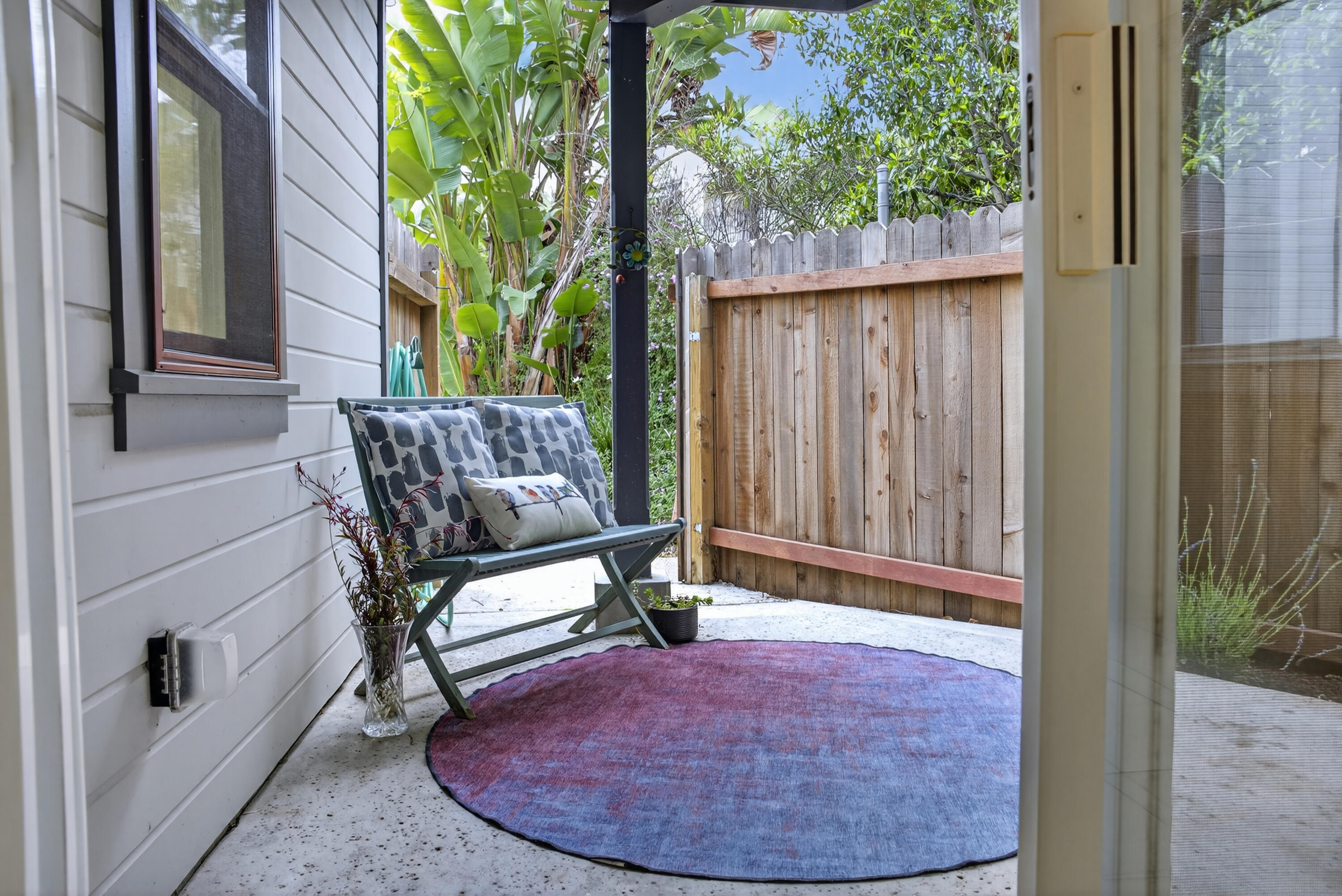 521 West Montecito Street, Unit 1 Santa Barbara, CA 93101 - Photo 26 of 36 a view of wooden bench in a back yard