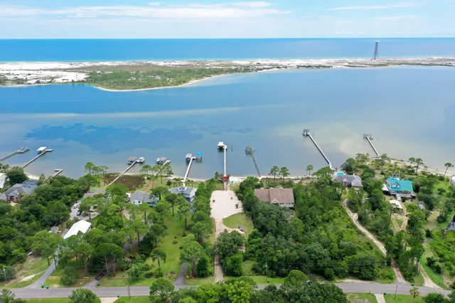 a view of a city and ocean view