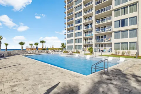 an aerial view of beach and ocean
