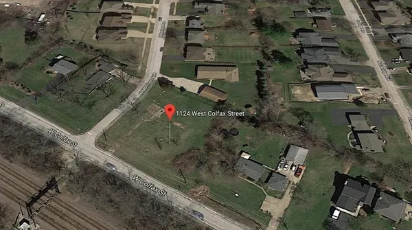 an aerial view of waterside residential houses