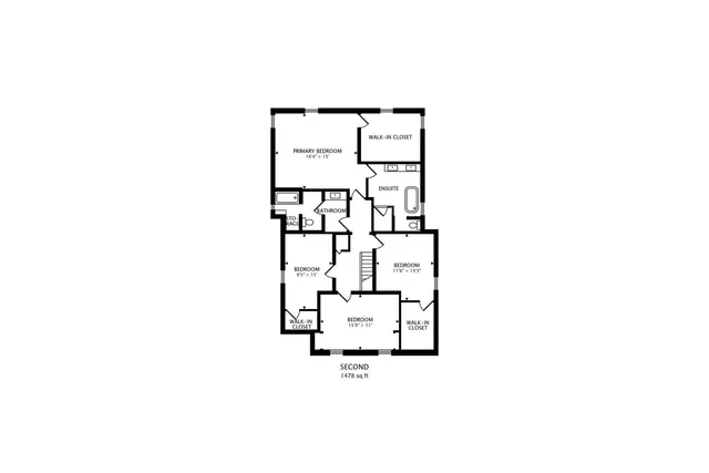 a white building with a white comforter