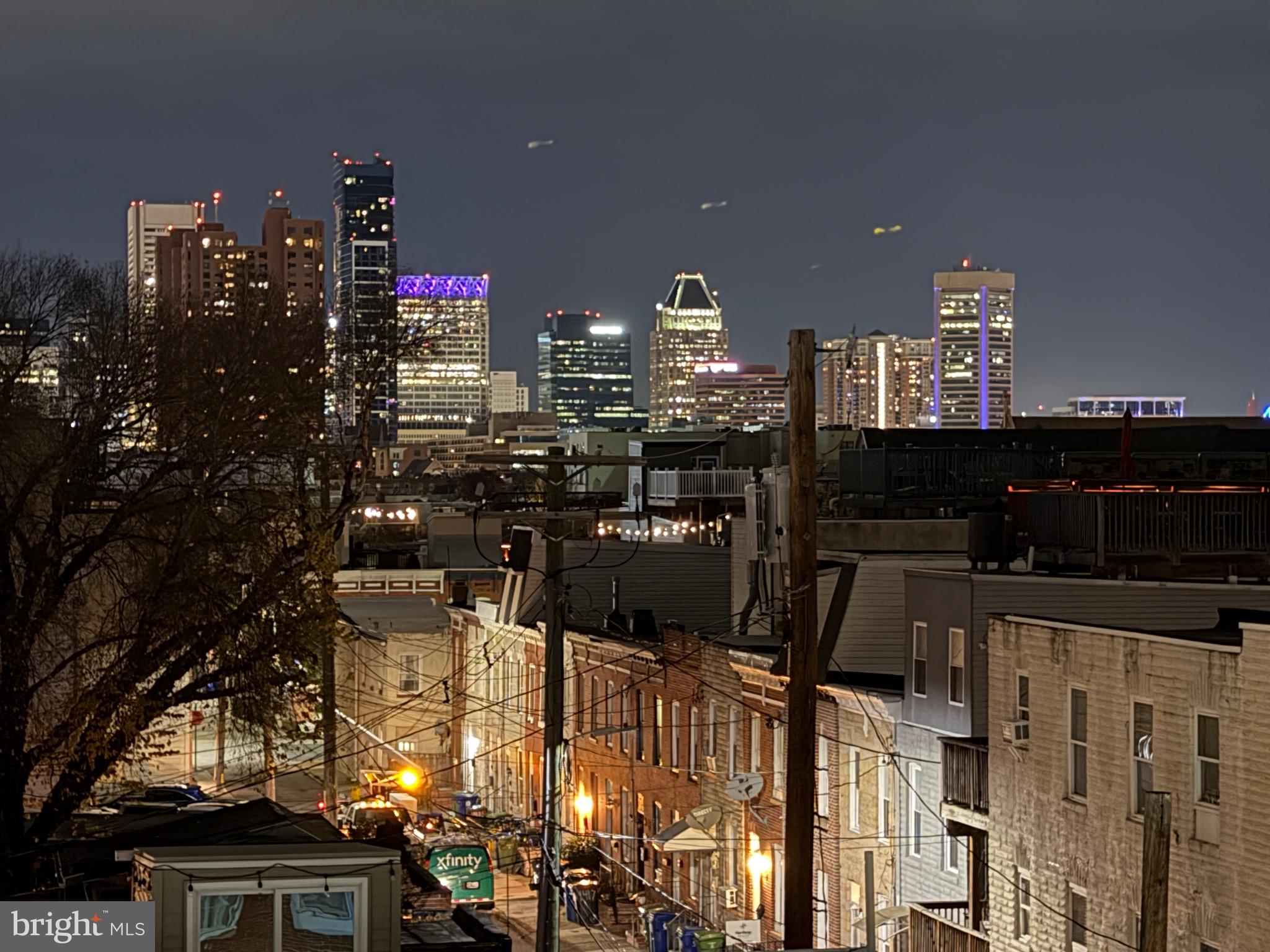 17 West Fort Avenue Baltimore, MD 21230 - Photo 34 of 43 Evening view from rooftop deck