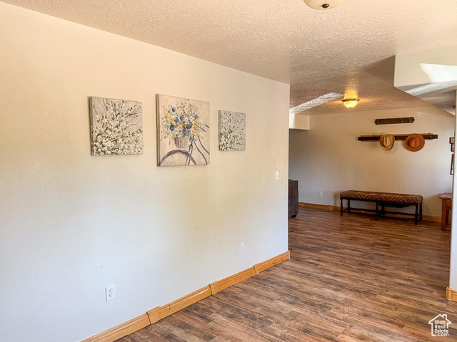 425 East Mule Deer Road Central, UT 84722 - Photo 32 of 72 Unfurnished room with a textured ceiling, wood finished floors, and baseboards