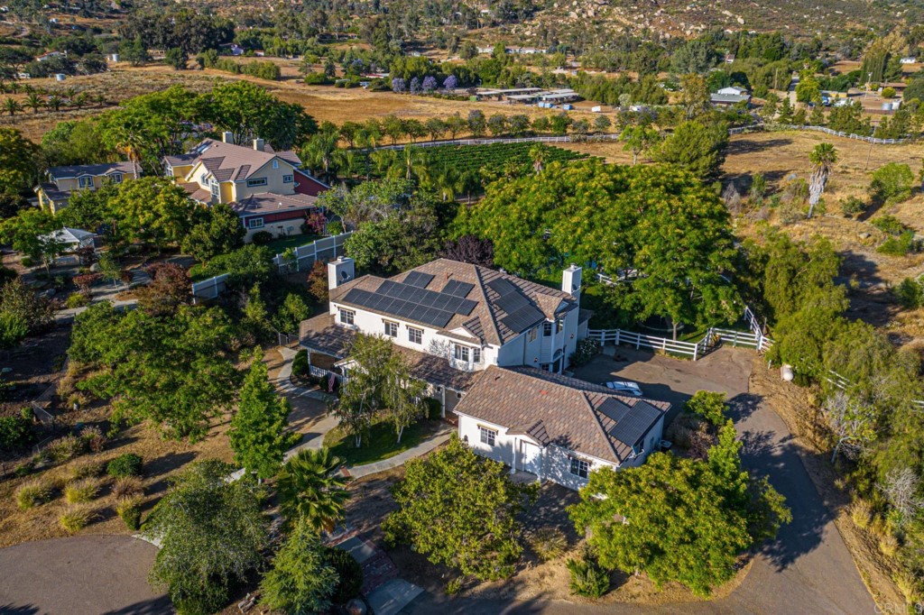 an aerial view of multiple house