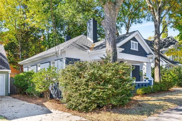front view of a house with a small yard