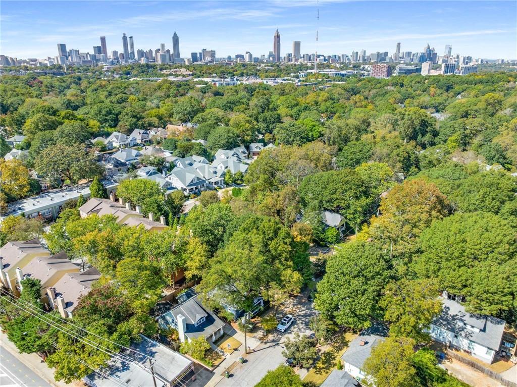 216 Haralson Avenue Northeast Atlanta, GA 30307 - Photo 34 of 34 an aerial view of a city with lots of residential buildings