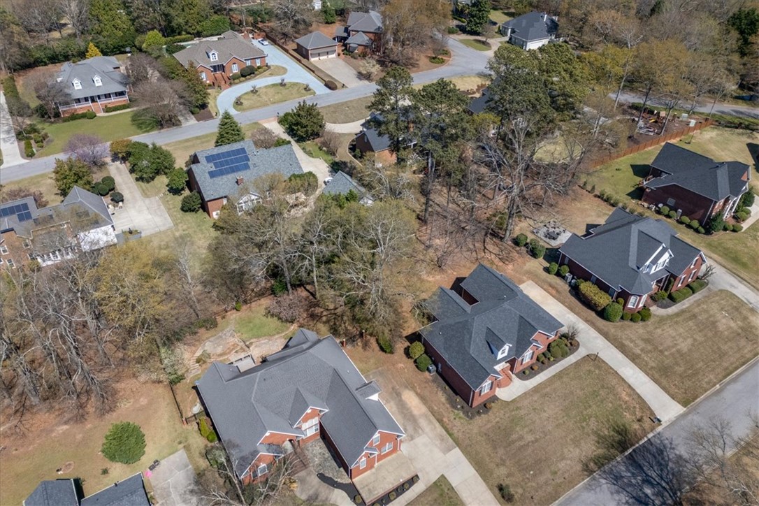 128 Cayman Way Anderson, SC 29621 - Photo 44 of 48 An aerial perspective showcases a vibrant neighborhood with inviting residences.