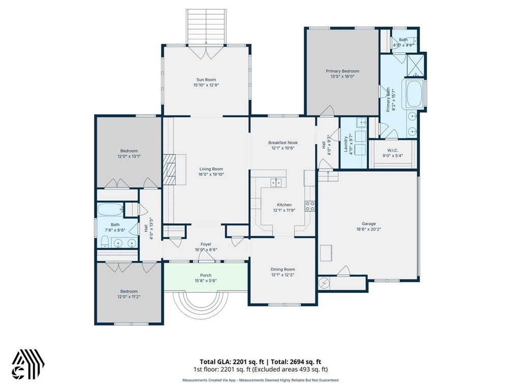 128 Cayman Way Anderson, SC 29621 - Photo 48 of 48 This detailed floor plan illustrates a spacious and functional single-story residence with multiple living areas.