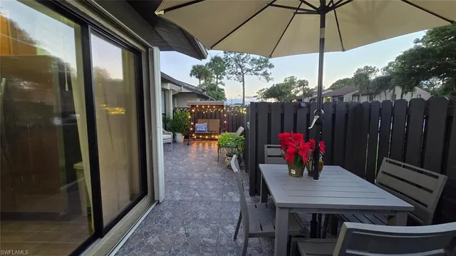 a view of outdoor space with chairs