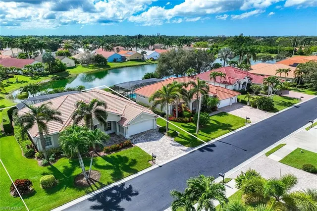 a view of a garden with an ocean view