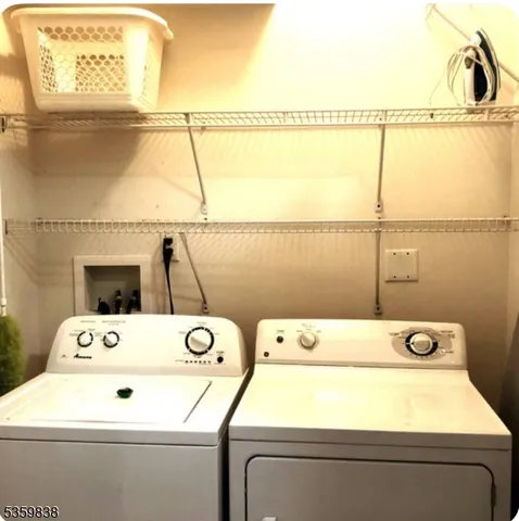 a utility room with a washer and dryer