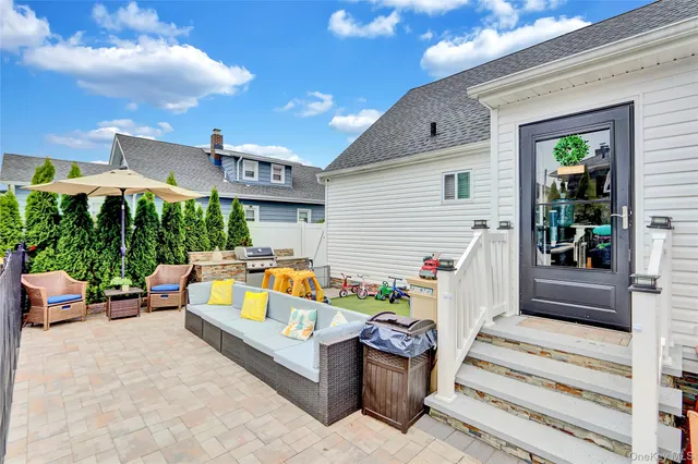a view of an chairs and tables in patio
