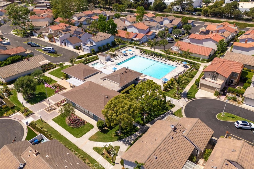 11253 Gardiners Court Cypress, CA 90630 - Photo 72 of 74 an aerial view of residential house with outdoor space and swimming pool