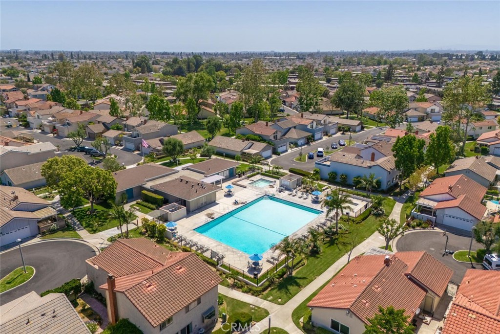 11253 Gardiners Court Cypress, CA 90630 - Photo 73 of 74 an aerial view of a city with lots of residential buildings