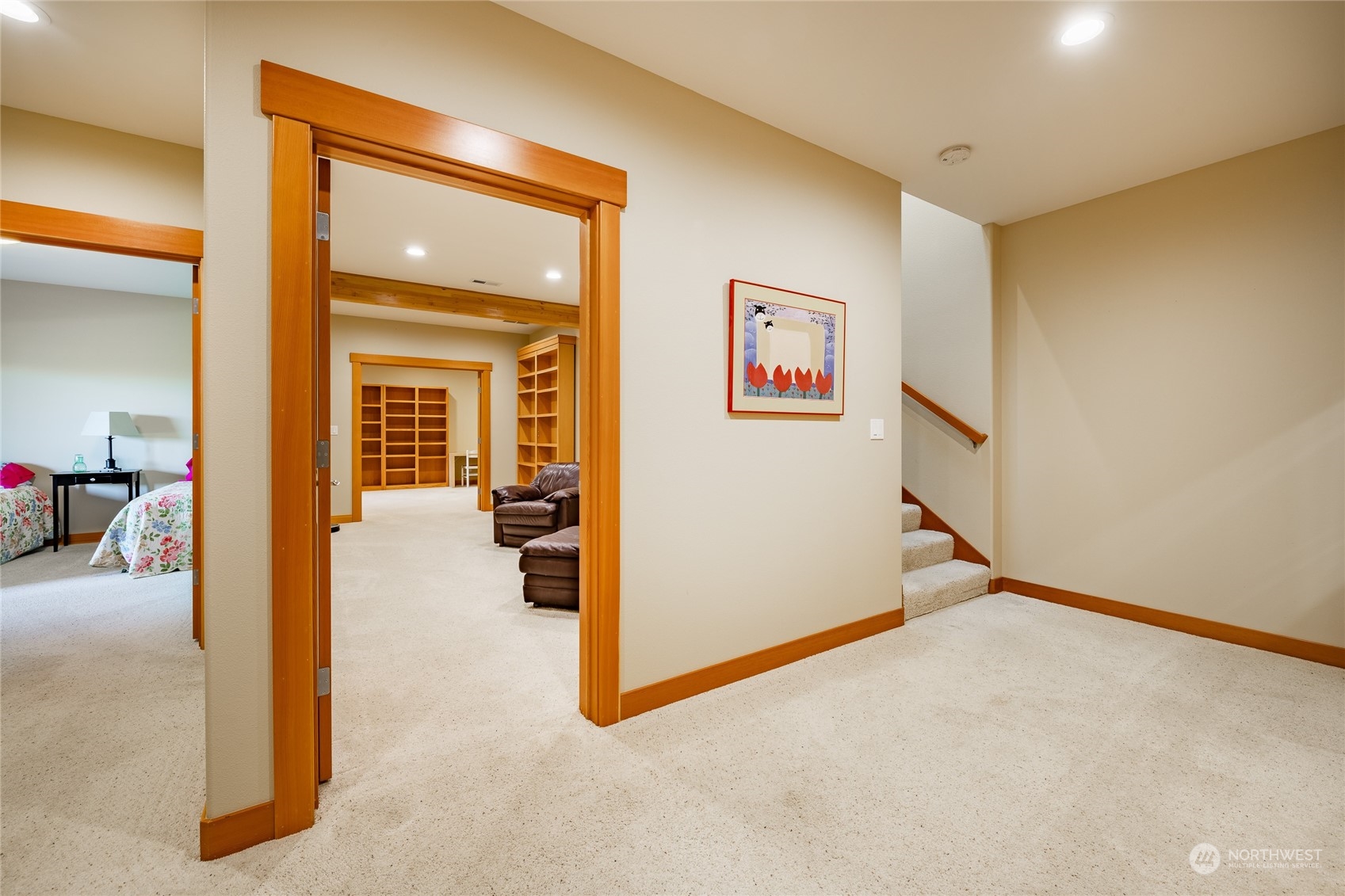 8148 Comox Road Blaine, WA 98230 - Photo 22 of 40 a view of a hallway with a elevator