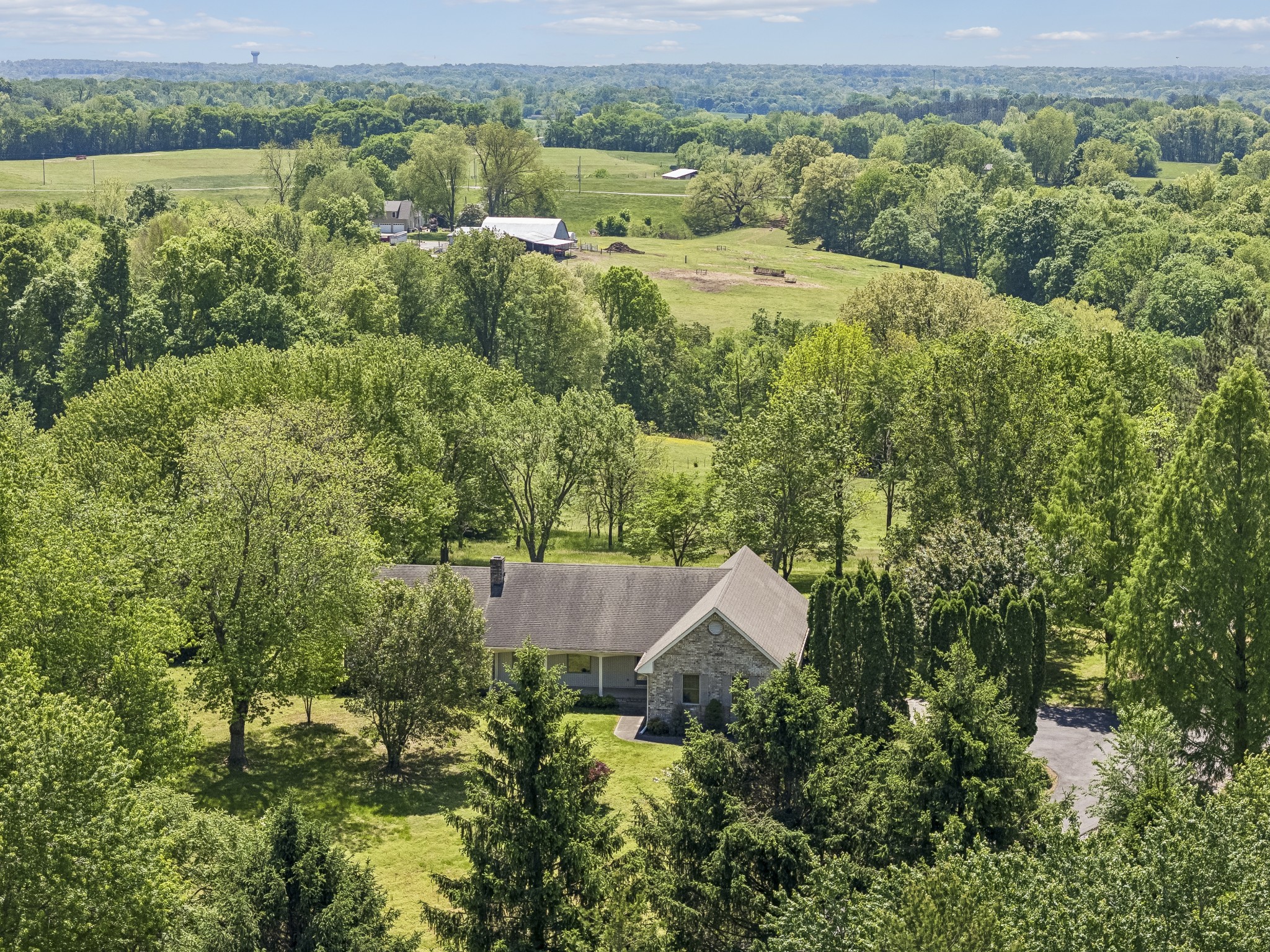 1690 Lawrence Lane Springfield, TN 37172 - Photo 37 of 64 an aerial view of a house with a yard and outdoor seating