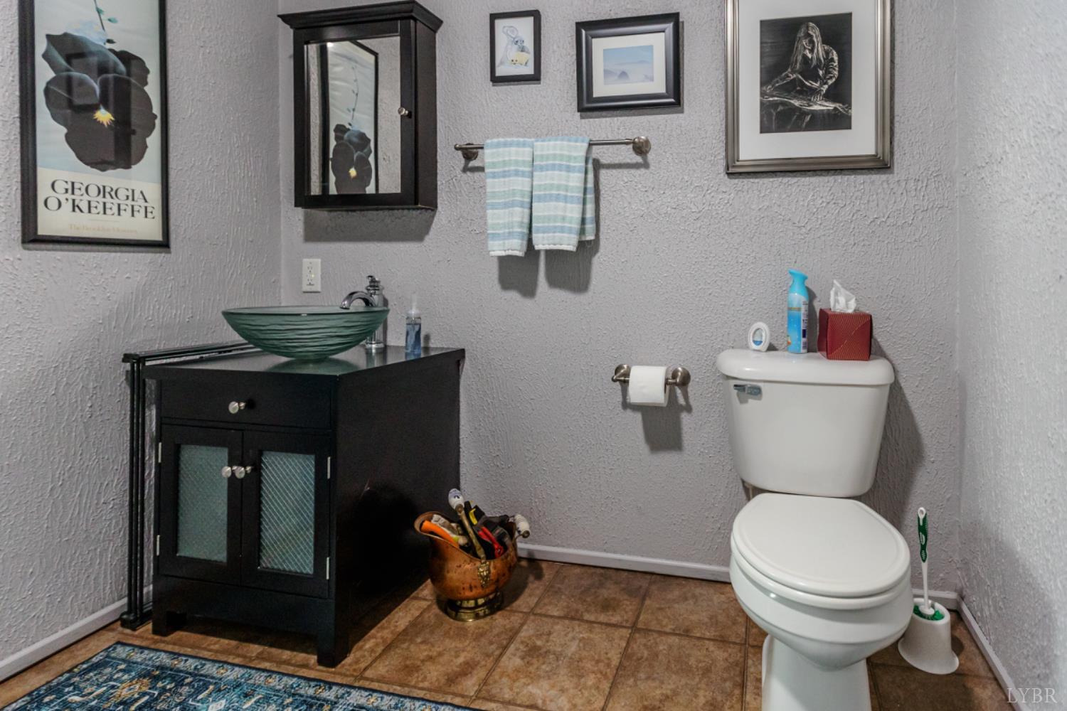 172 Pecan Street Pamplin, VA 23958 - Photo 19 of 40 a bathroom with a toilet a sink and mirror